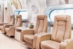 Normobaric oxygen chamber interior showing premium seating and modern design for hotels and spas