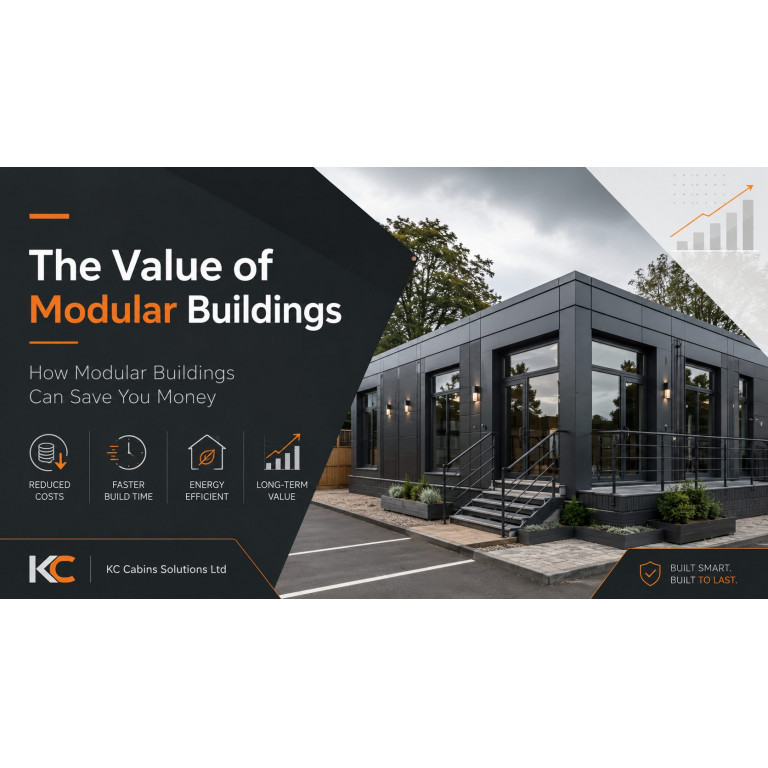 Modern modular building showing cost-saving benefits for KC Cabins Solutions Ltd