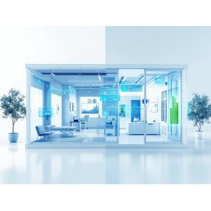 NHS-compliant modular medical facility featuring oxygen therapy rooms, Air-to-Air climate control, and specialized wellness areas for MS treatment and rehabilitation