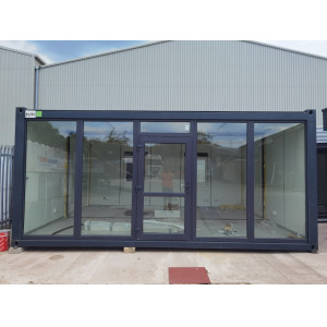 mogular office glass 20ft x 16ft Modular office, portable cabin, marketing suite, MS Duo Glass