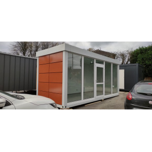 20ftx8ft 20ft x 8ft MS Glass Clad 6m x 2.45m Portable office cabin,
