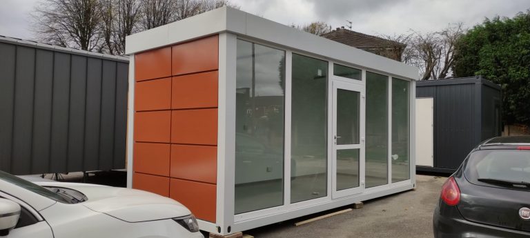 20ftx8ft 20ft x 8ft MS Glass Clad 6m x 2.45m Portable office cabin,