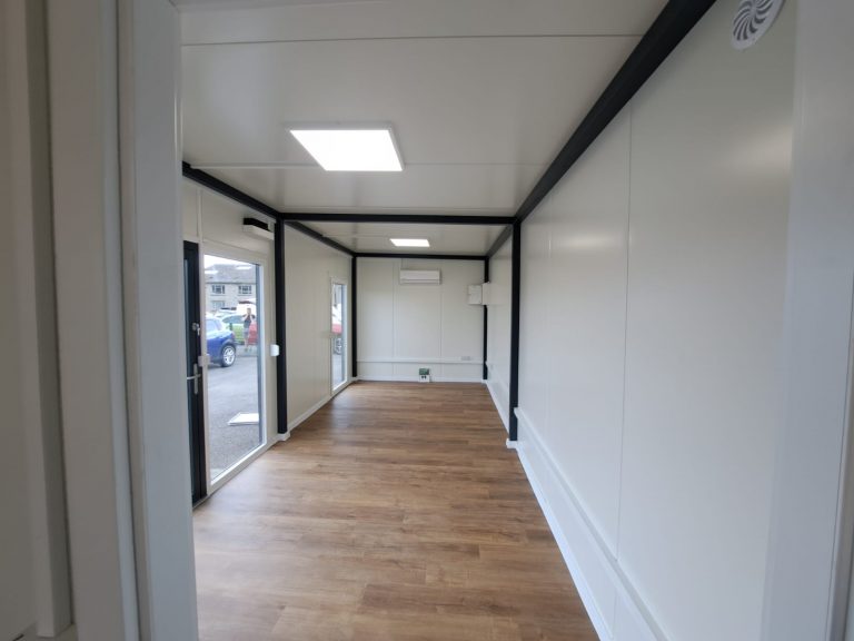 Hi-Tech 10m x 3m / 32ft x 10ft Portable office, Site cabin, Marketing suite, Sales cabin, TEMPORARY SPEC Modular building