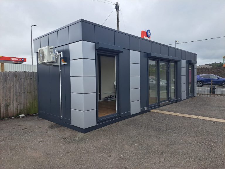 Hi-Tech 10m x 3m / 32ft x 10ft Portable office, Site cabin, Marketing suite, Sales cabin, TEMPORARY SPEC Modular building