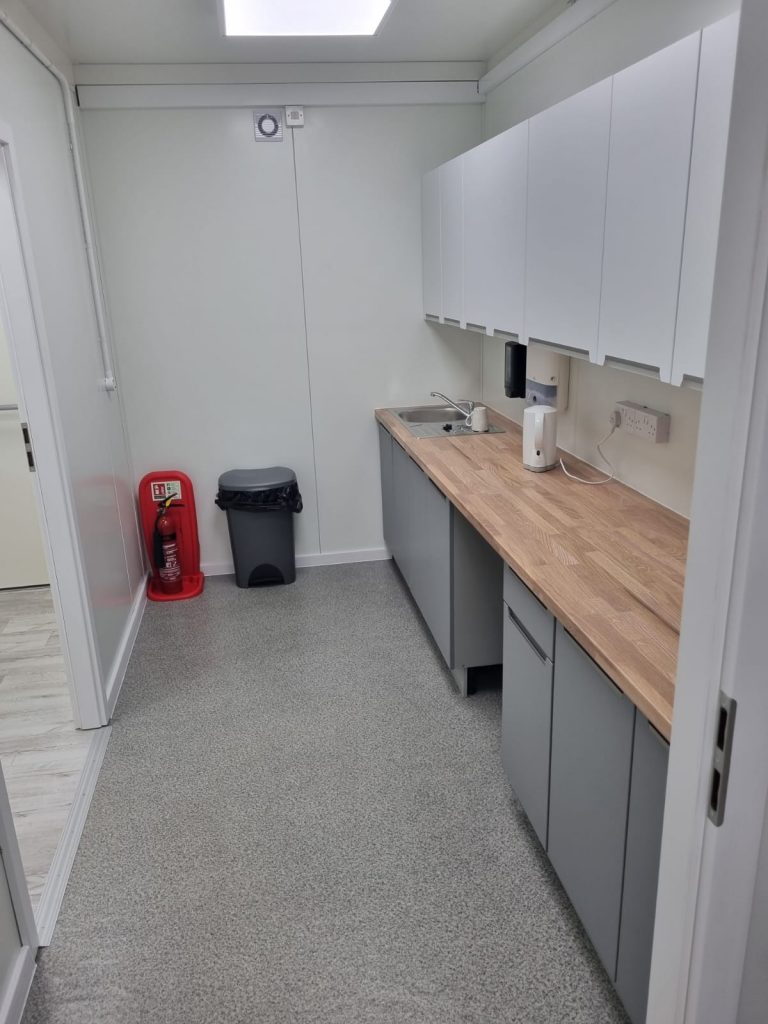 COMPLIANT modular building Portable Office Showroom Classroom Marketing Suite