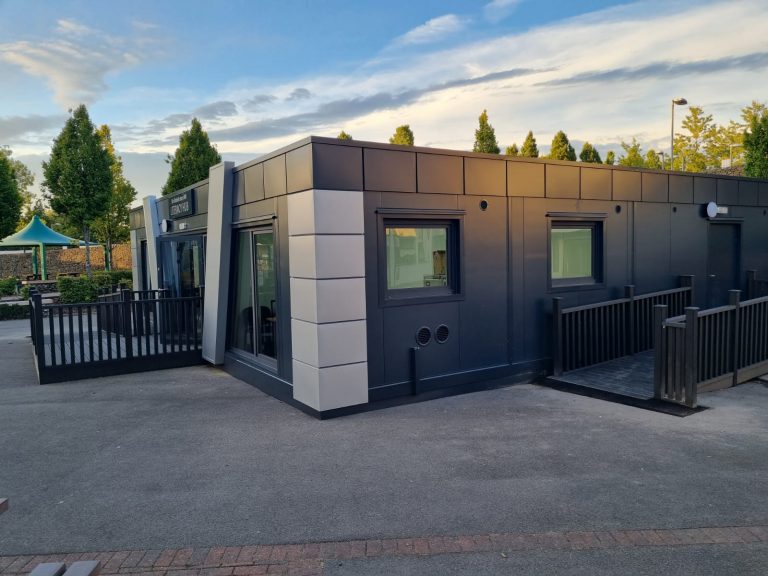COMPLIANT modular building Portable Office Showroom Classroom Marketing Suite