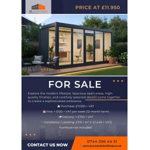 Single buildings modular garden office unit ready for fast delivery from KC Modular Buildings