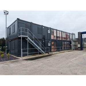 Buildings modular single ISO Frame unit used as a modern office, in stock and ready for despatch