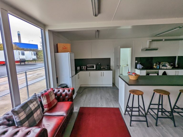 #kccabinssolutions, #kcmodularbuildings, PXL_20221012_085217132 Two-Storey Modular Site Office – 72ft × 20ft ISO Frame