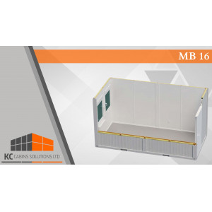 "Multi-purpose welfare cabin MB16 with KINGSPAN insulation panels and energy-efficient design for construction sites"