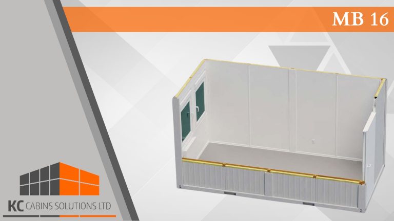 "Multi-purpose welfare cabin MB16 with KINGSPAN insulation panels and energy-efficient design for construction sites"