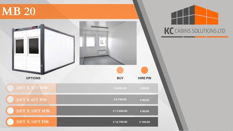 MB20 Welfare Cabin – 20ft × 8ft ISO Frame