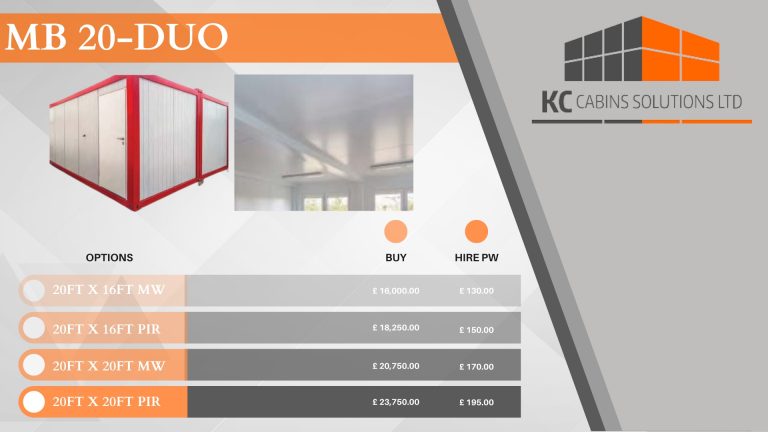 MB20 Welfare Cabin – 20ft × 8ft ISO Frame