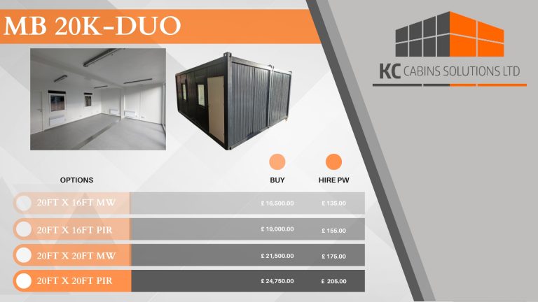 MB20 Welfare Cabin – 20ft × 8ft ISO Frame