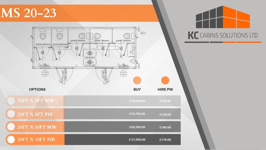 MS20 Welfare Cabin | Site Accommodation | KC Modular Buildings