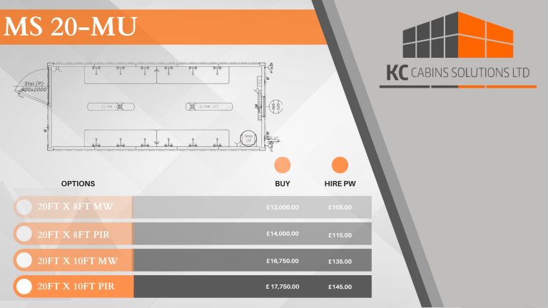 MB20 Welfare Cabin – 20ft × 8ft ISO Frame