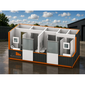 MS20-23 welfare cabin exterior – male and female sanitary unit
