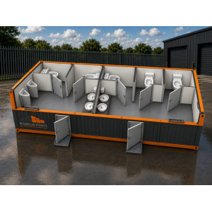 MS20-23 welfare cabin interior with separate sanitary facilities