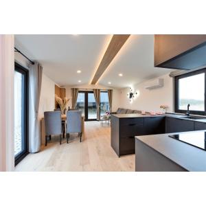 Texel Deluxe Mobile Home luxury open-plan interior with fully equipped kitchen and living space