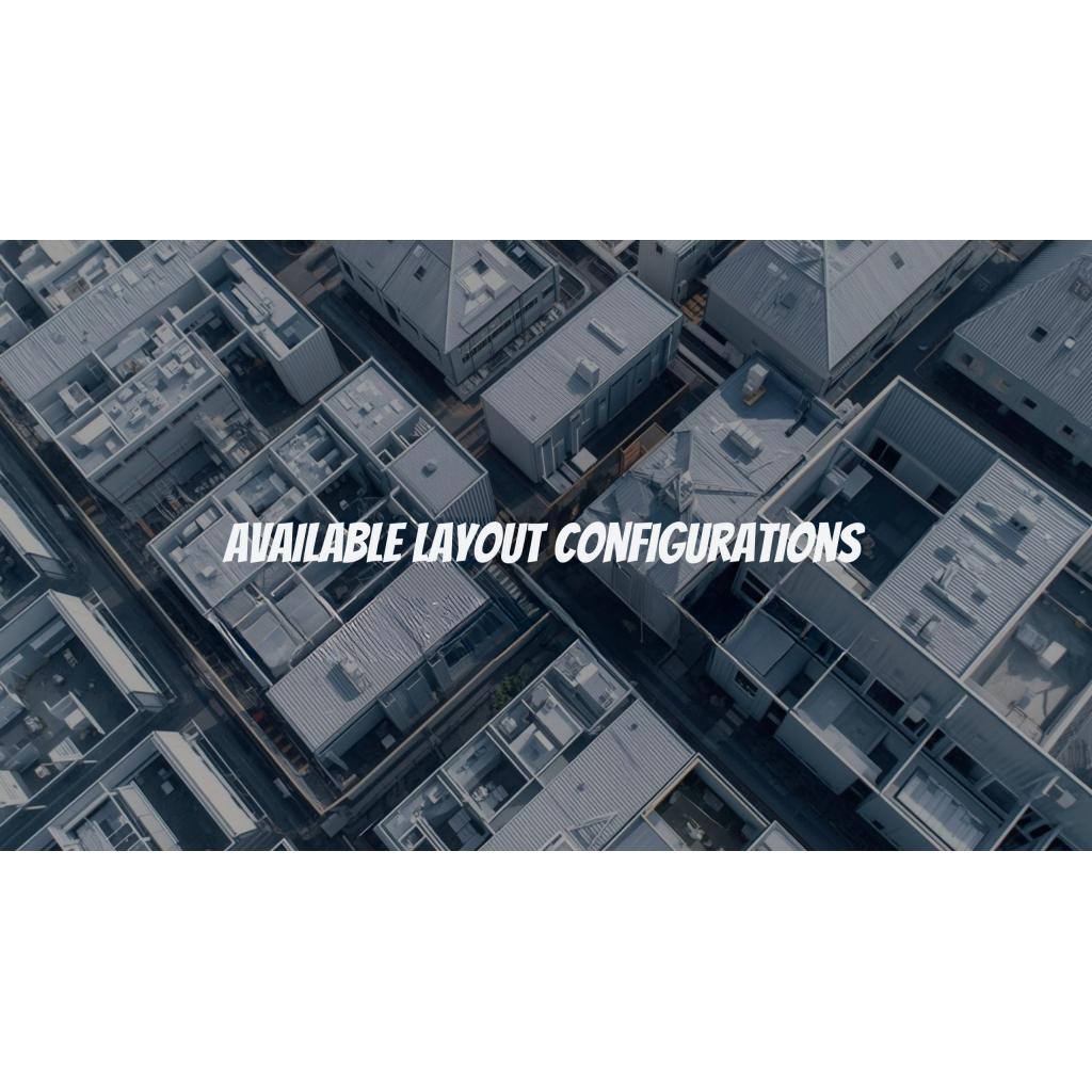 Available modular building layout configurations showing flexible angles and corner designs for bespoke UK construction