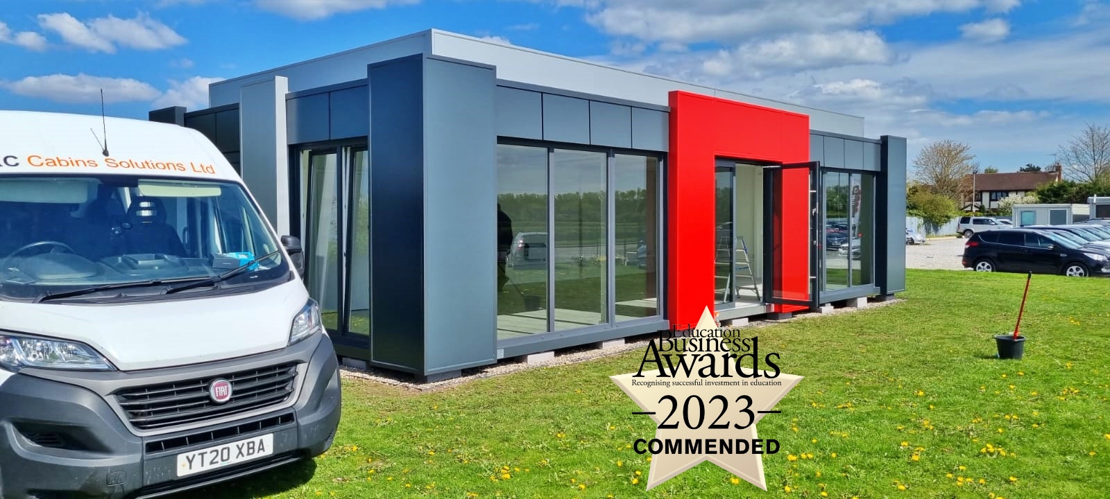 Portable cabin supplied and installed on a construction site in Staffordshire.