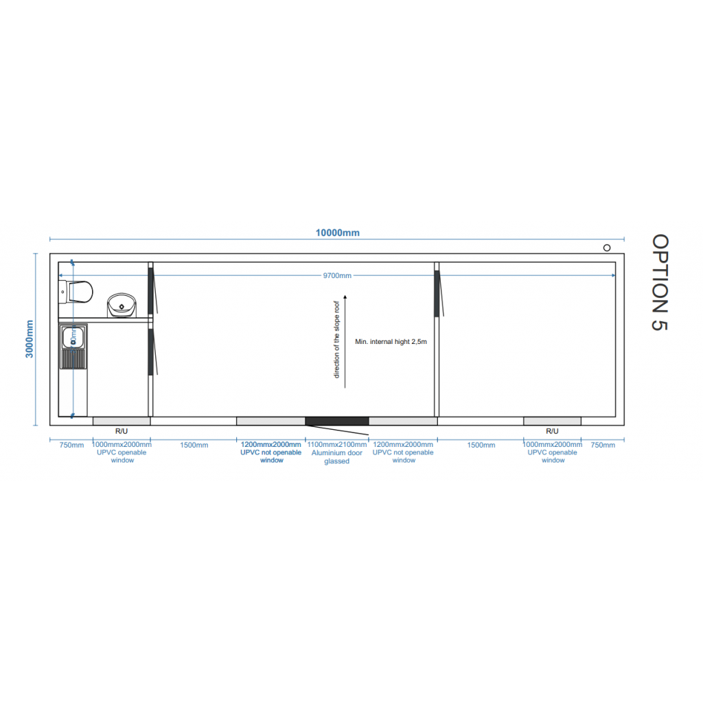 10m x 3m and 10m x 6m Modular Buildings UK Options