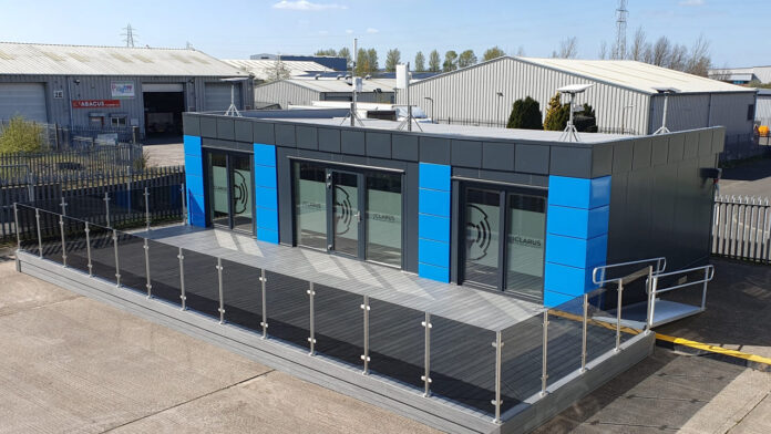 Modular welfare building example used for commercial and site facilities in the UK.