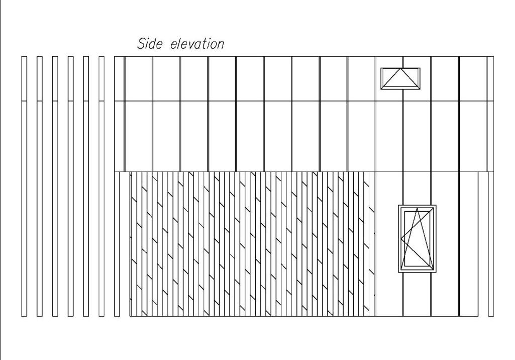 MTB One modular office elevation drawing showing exterior design