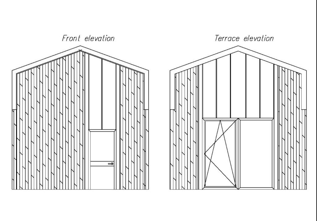 MTB One modular garden office floor plan drawing with workspace layout
