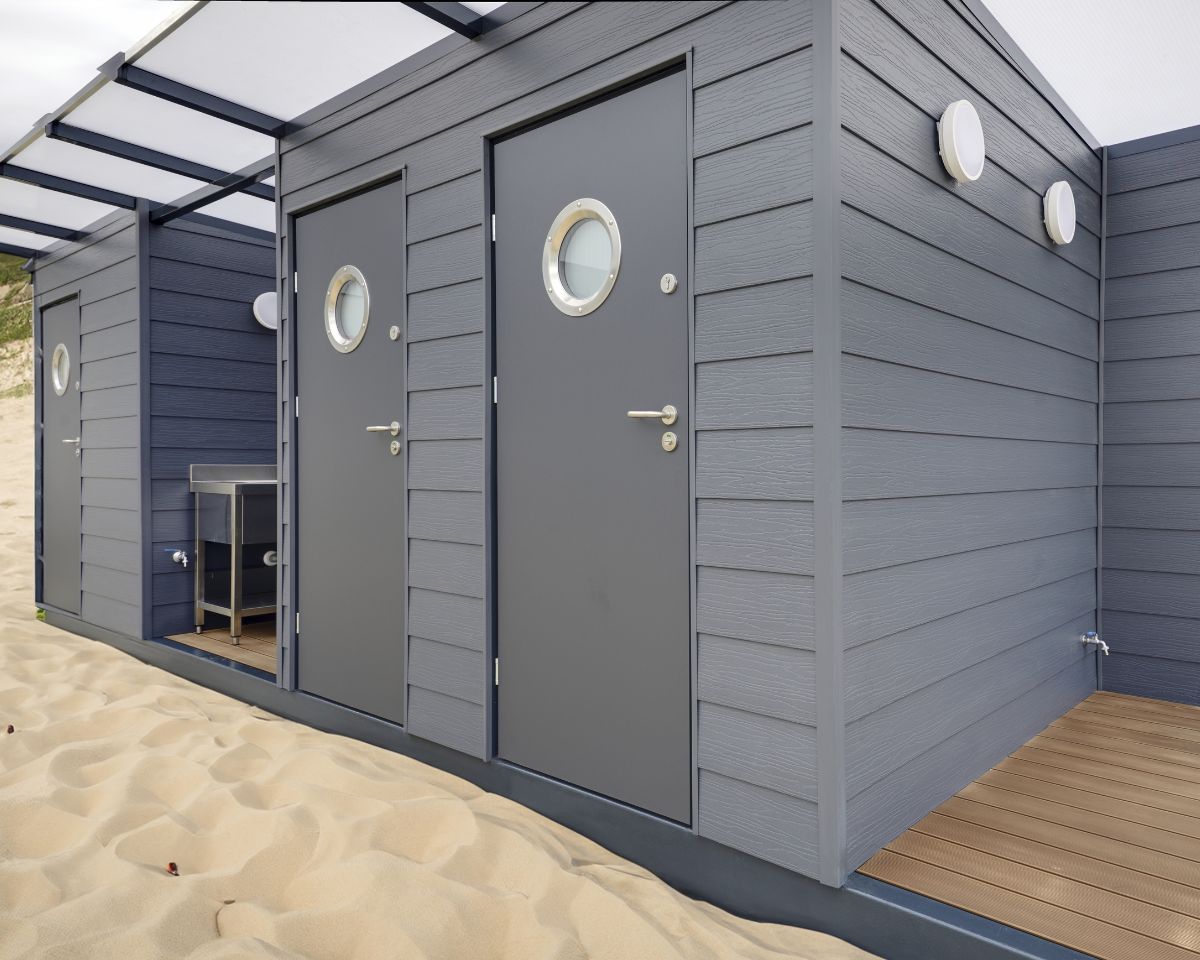 Accessible modular sanitary module UK - portable DDA-compliant toilet cabin