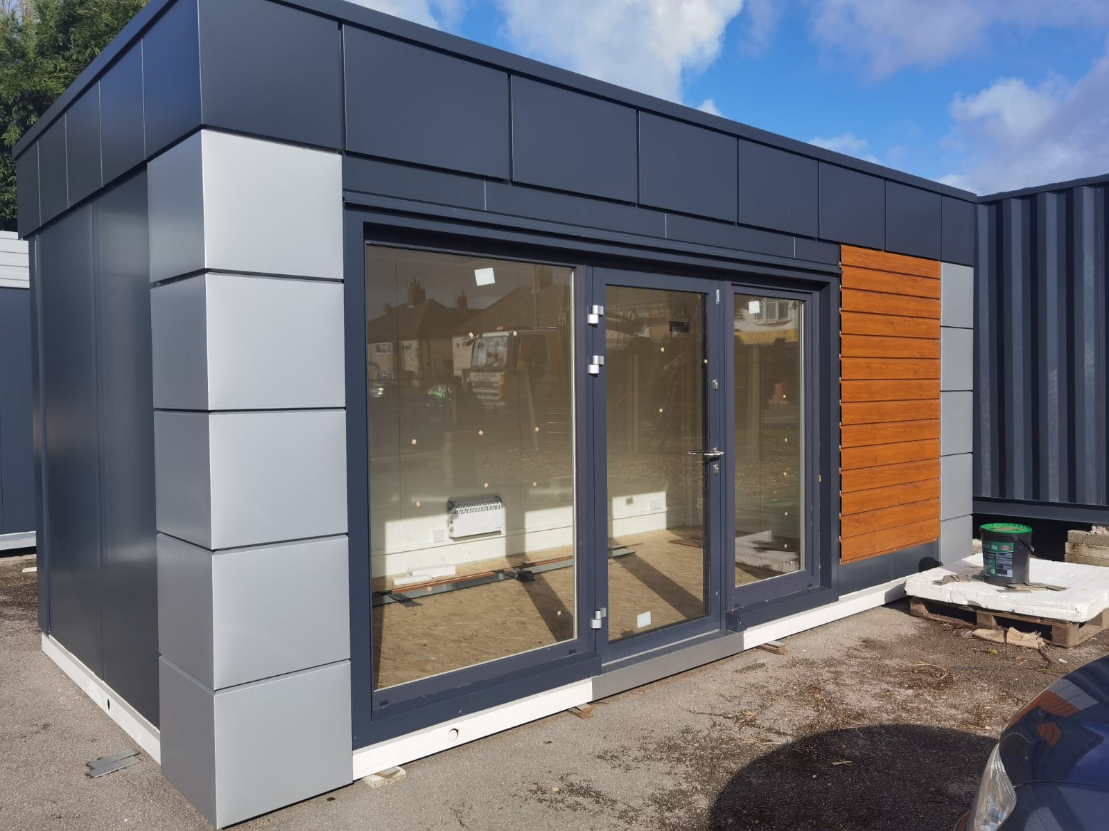 YOLA 6m x 3m modular building floor plan option 1 - open plan portable office layout UK