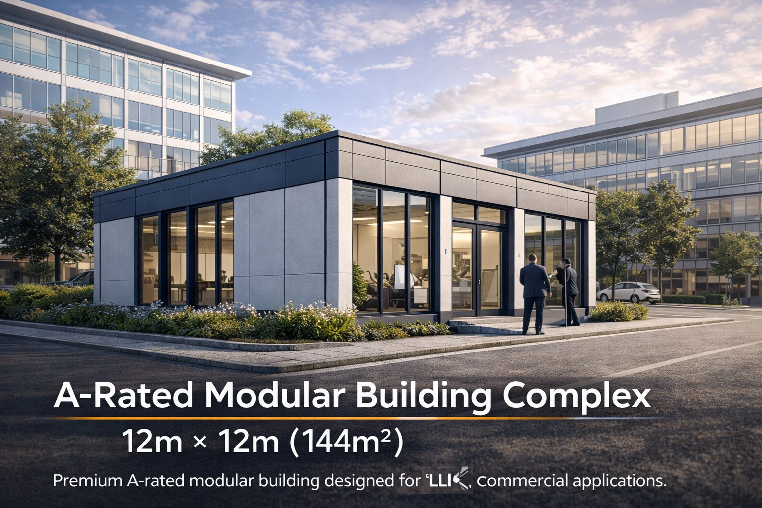High-quality modular building image supporting premium timber-style system positioning