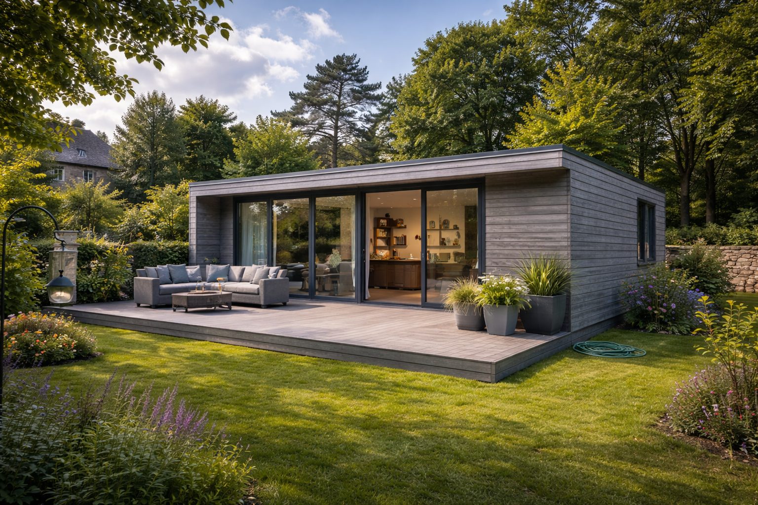 Luxury modular holiday lodge in Harrogate, North Yorkshire, UK.