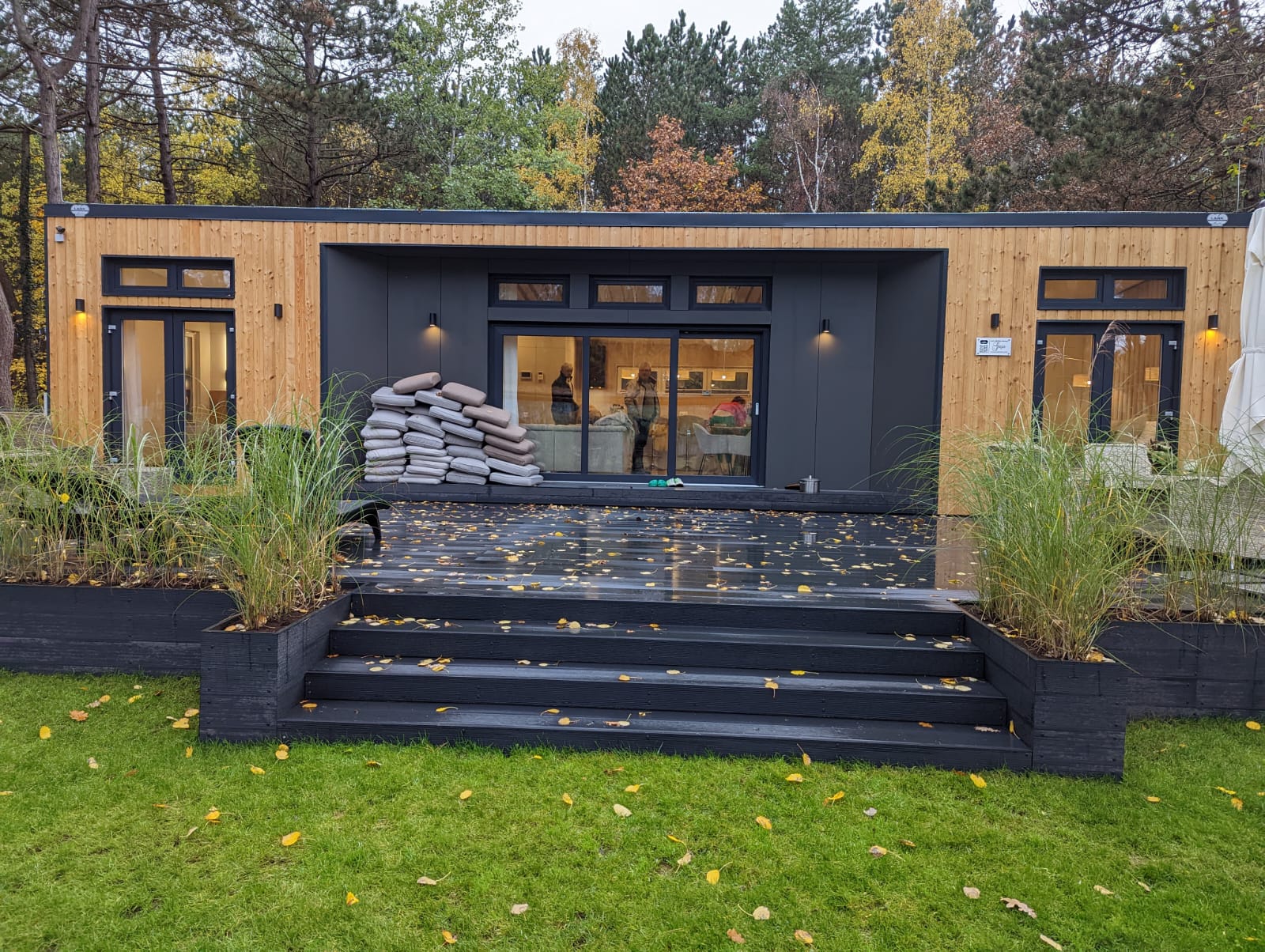 Modular hospitality interior fit-out example for bar or leisure venue, UK.