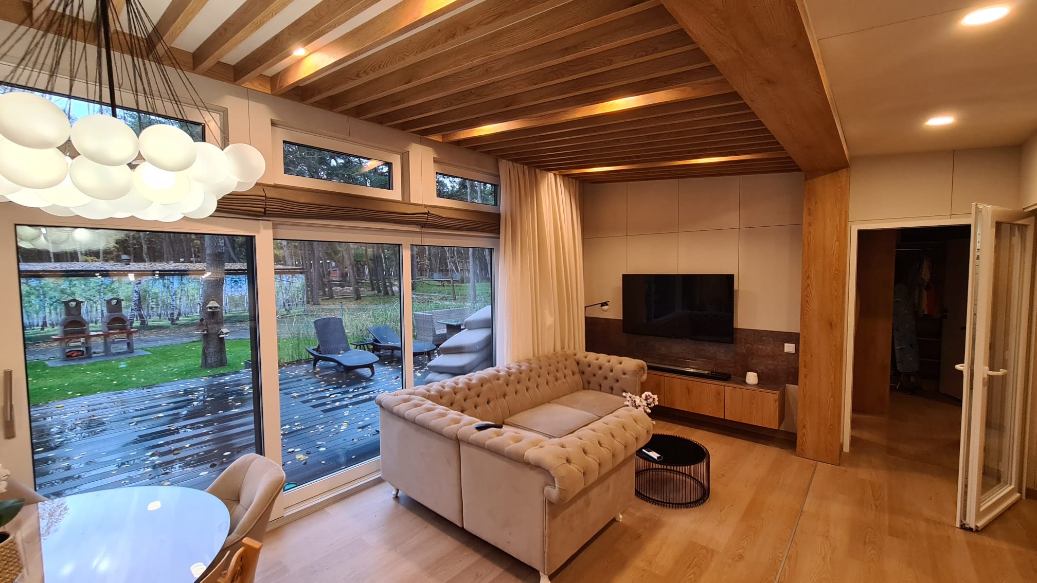 lodge kitchen interior for living in a lodge all year UK planning guide