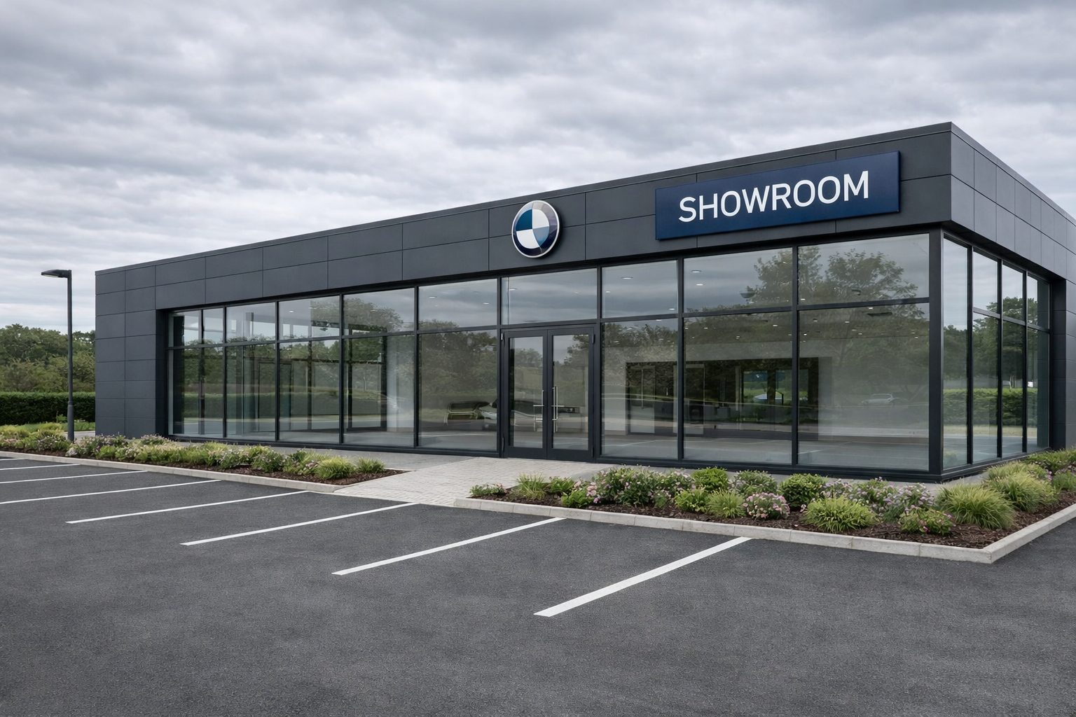 Bespoke commercial showroom and dealership modular building by KC Modular Buildings UK