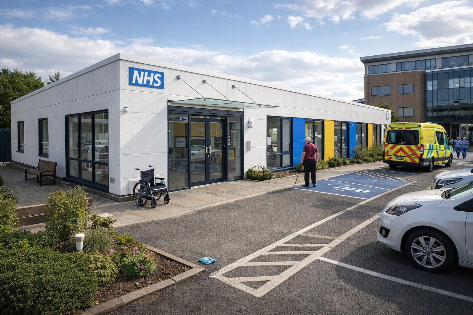 Bespoke modular NHS clinic building in Leicester showing healthcare modular design suitable for consultations and treatment rooms