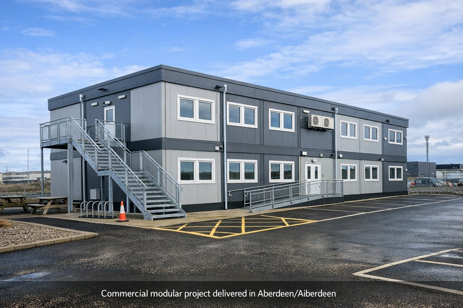 Commercial modular building project delivered with finance in Aberdeen, Scotland — KC Modular Buildings