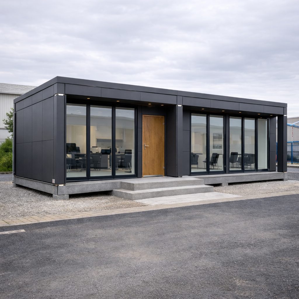 Modular building example in Southampton, Hampshire showing operational site setting and access constraints