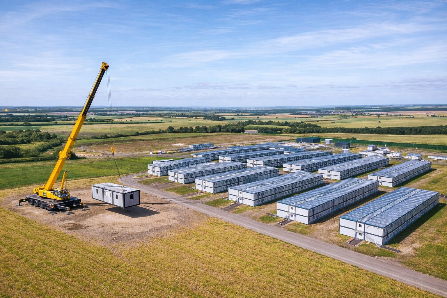 Commercial modular building solution for a site operations hub in Leeds, West Yorkshire.