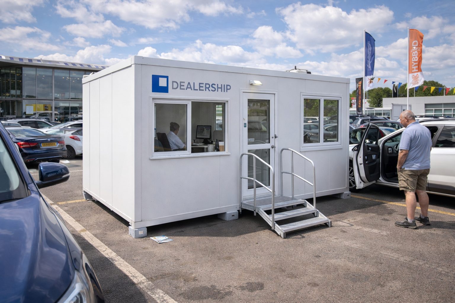 Small modular office 20ft x 10ft single module in Peterborough - compact site office for 2 to 4 people
