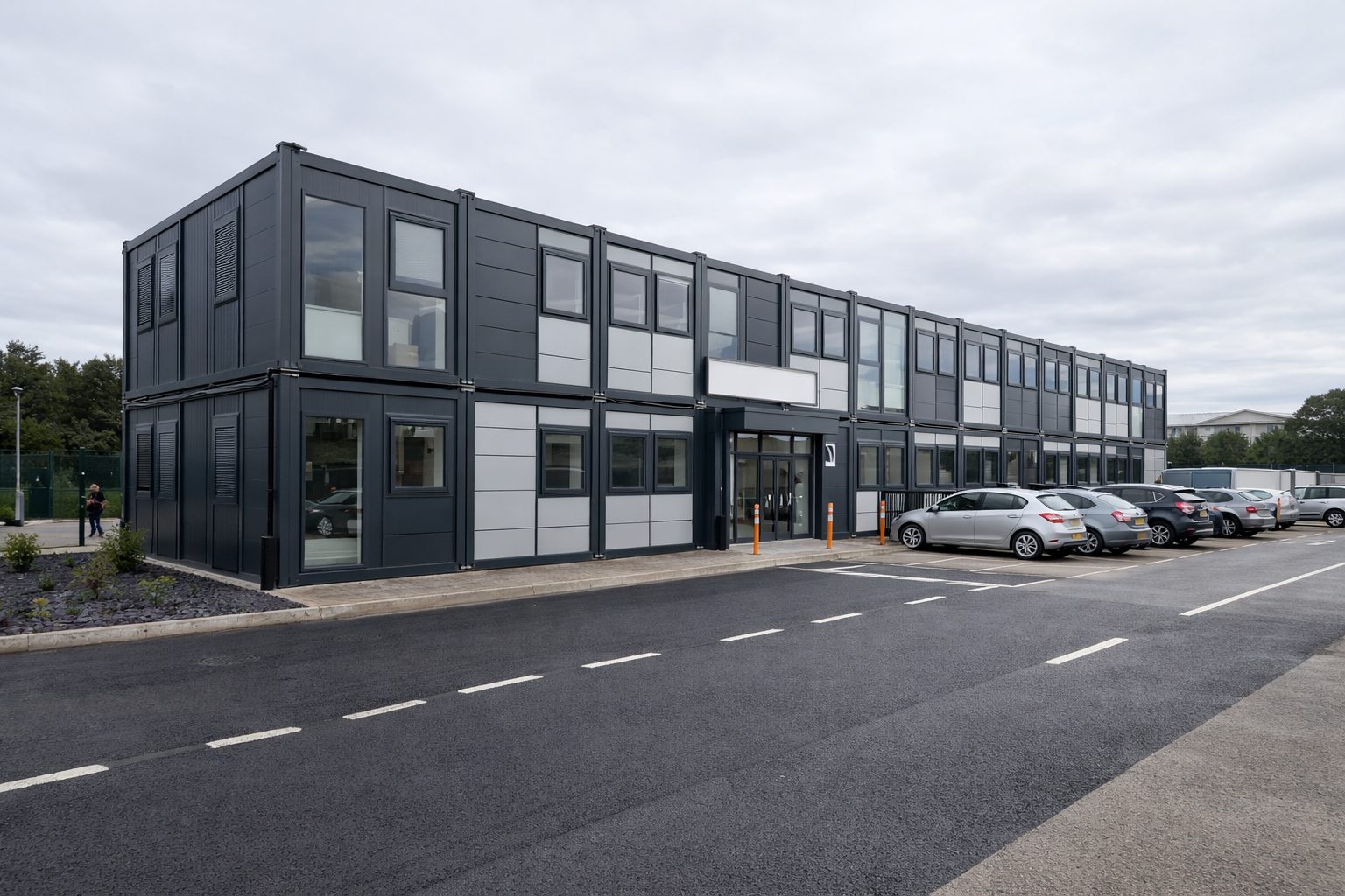 Commercial modular office building project multi-unit scheme Liverpool Merseyside UK