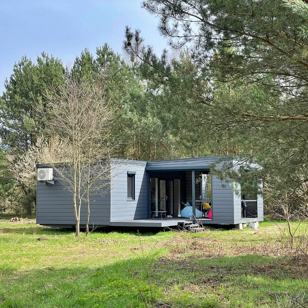 KC Modular Buildings static caravan Lodge Line interior and exterior, residential static home delivered to Edinburgh Scotland