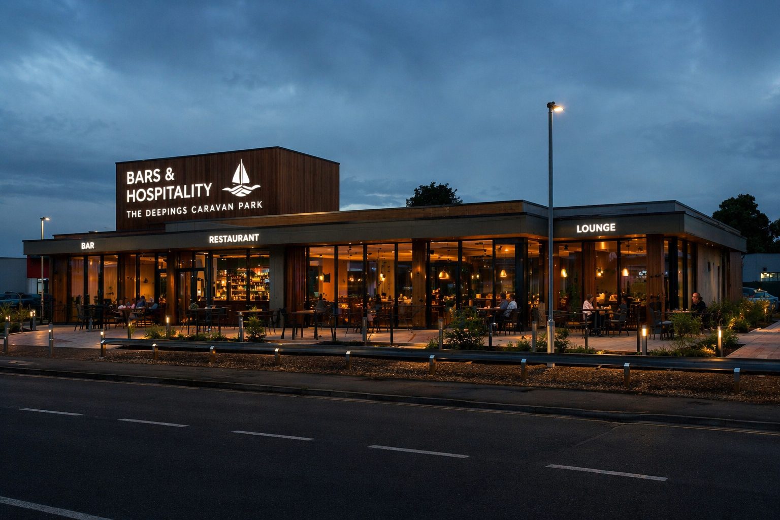 Modular bars UK reference: ISO frame steel volumetric building delivered in Dundee/Dùn Dè, Scotland.