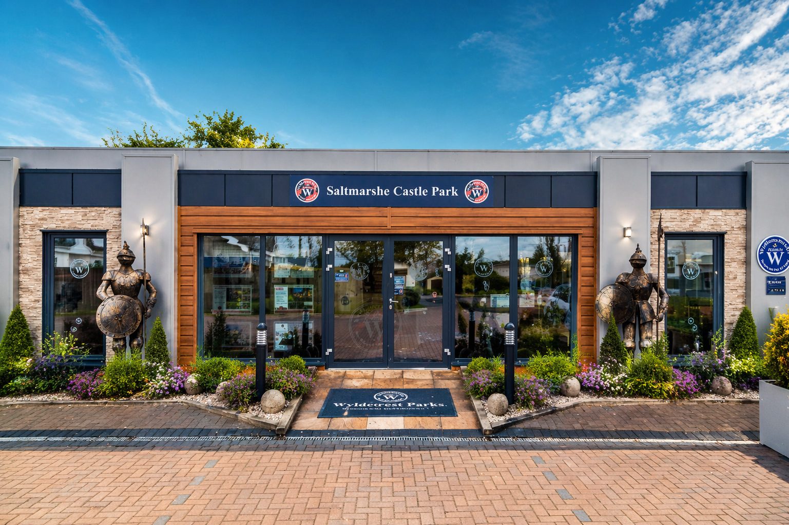 Bespoke modular sales suite for caravan park homes delivered to Saltmarshe Castle Residential Park, Herefordshire — KC Modular Buildings