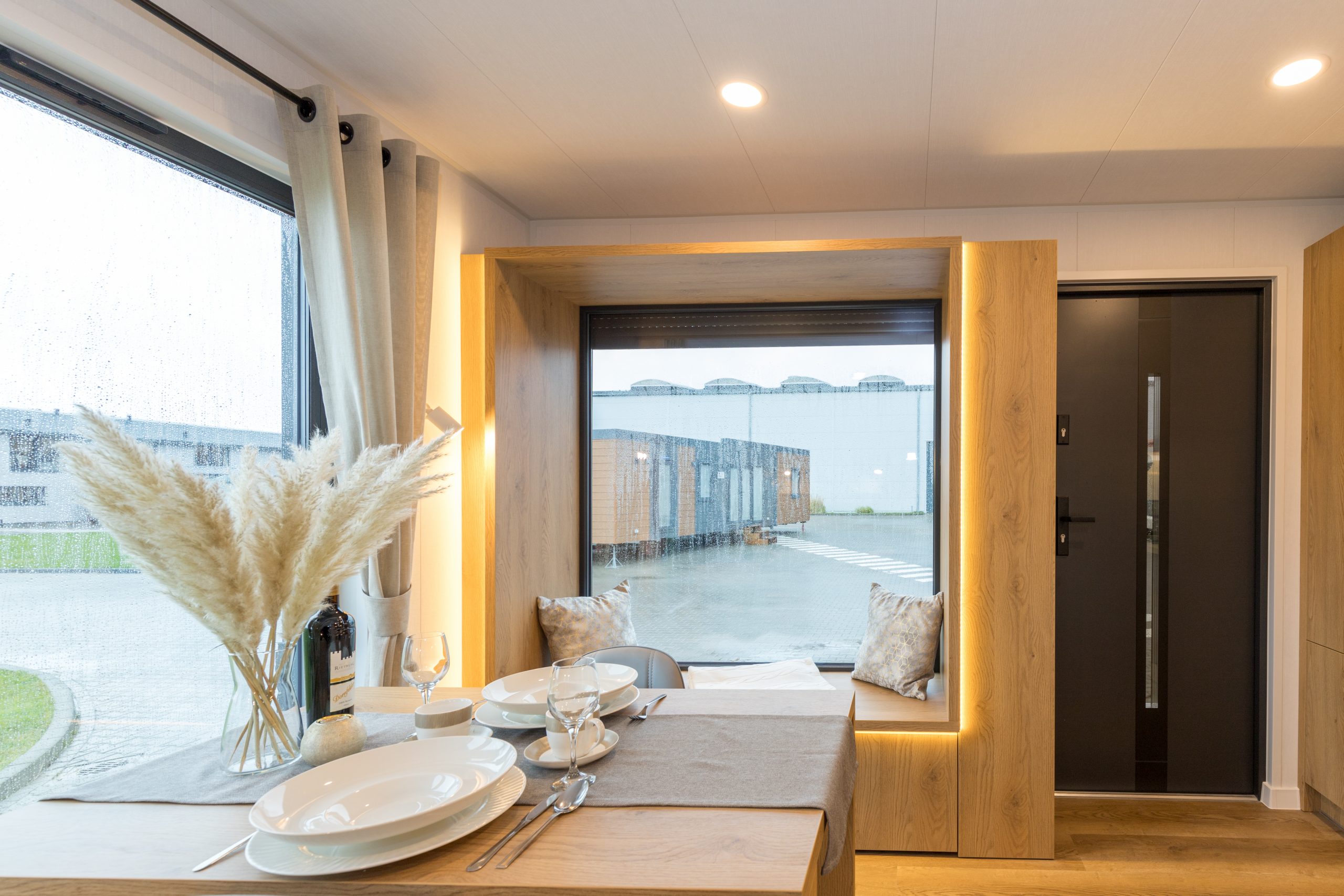 Luxury garden pod bathroom with waterproof wall panels and modern shower enclosure