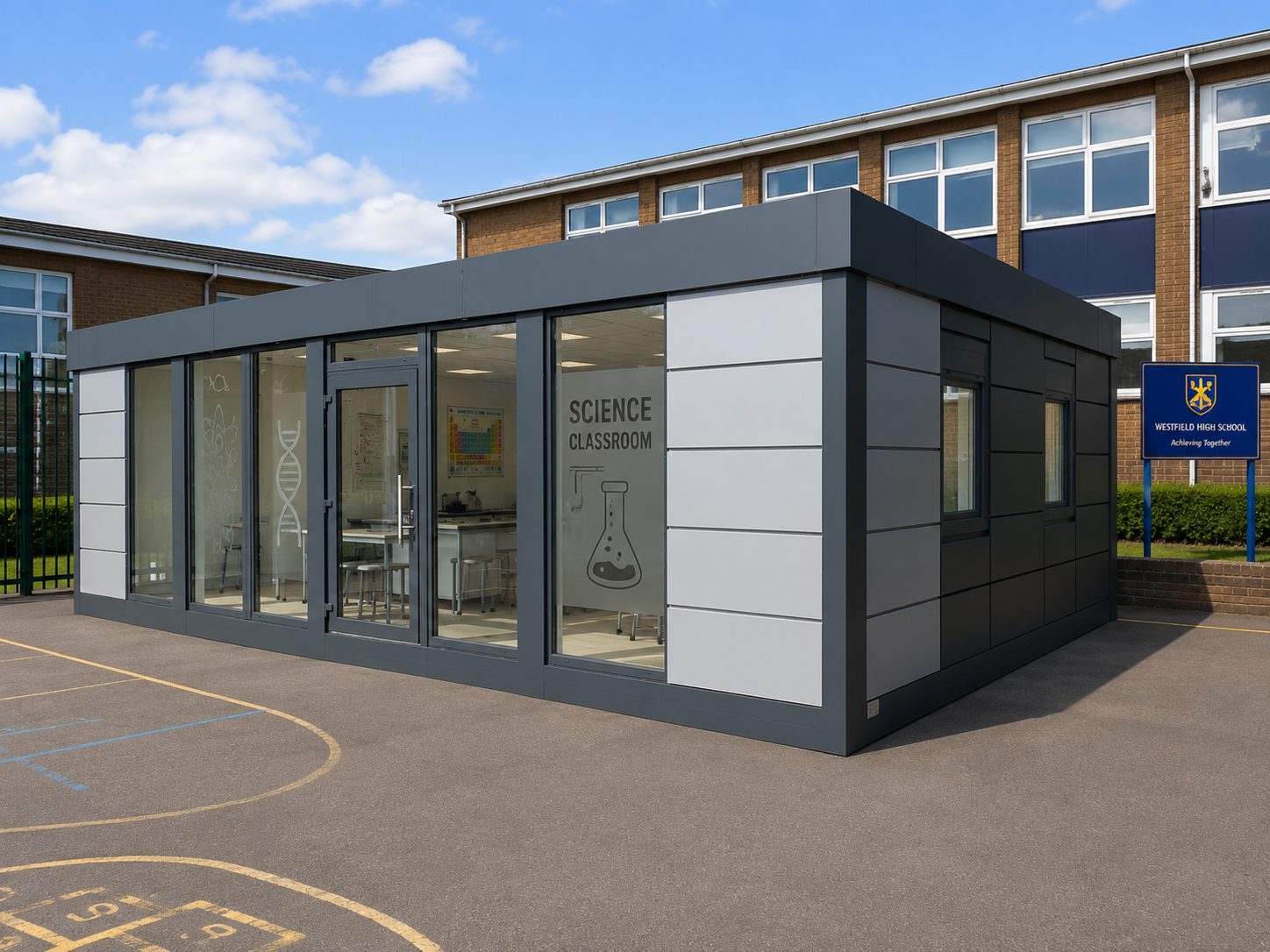 BB101 classroom ventilation and BB93 classroom acoustics planning for a modular school science building
