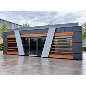 10.35m x 6m bespoke modular building shell and core exterior