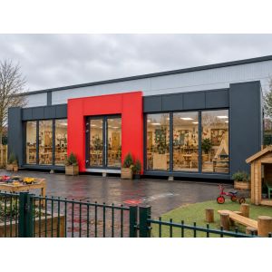 Building installed and operating as a nursery or early years childcare facility in the United Kingdom By KC Modular Buildings 4 Curry Wimbledon Modular Nursery Building – 12.6m × 6.3m | KC Bespoke