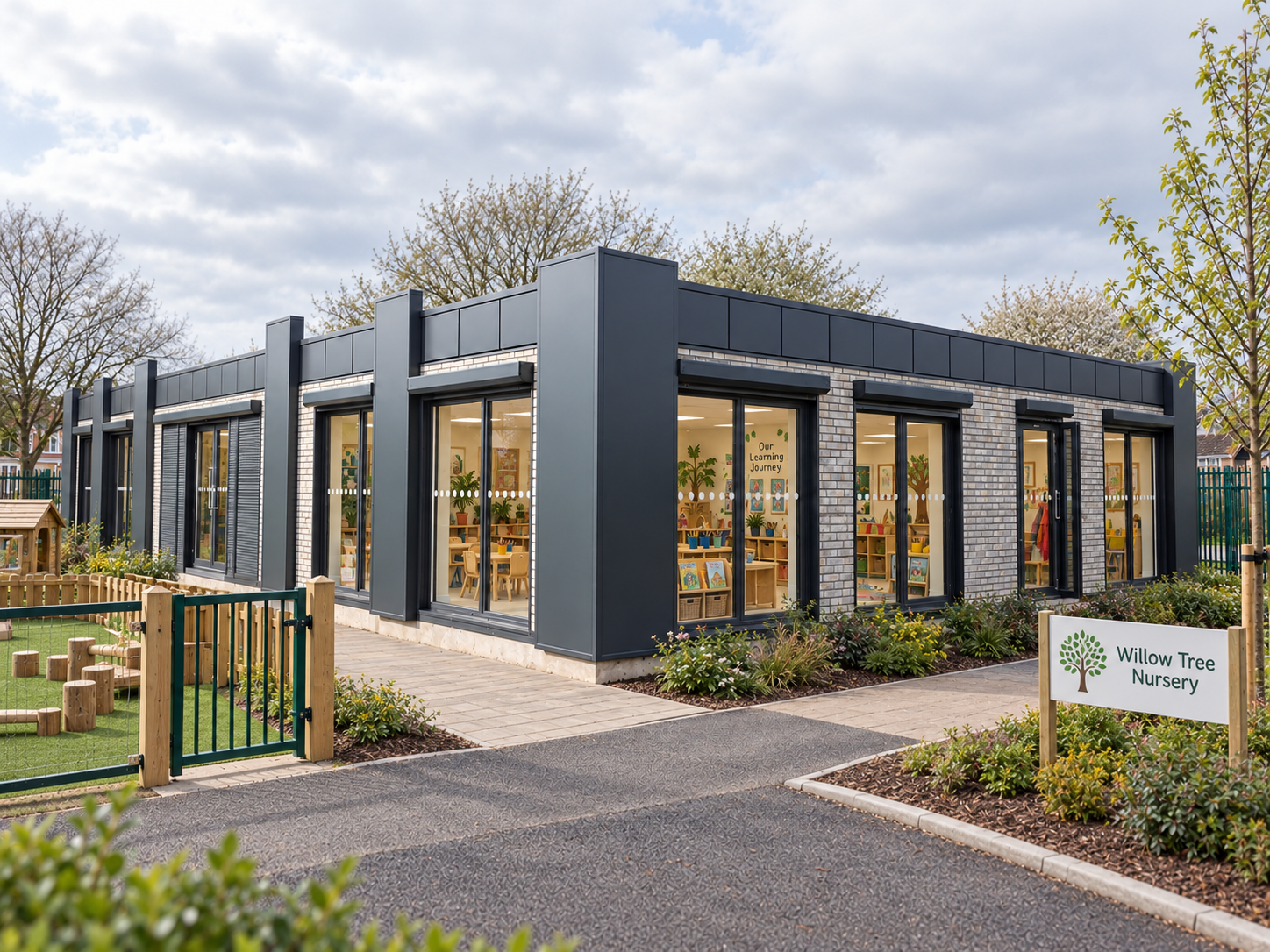 Building installed and operating as a nursery or early years childcare facility in the United Kingdom By KC Modular Buildings 9 York Modular Nursery Building – 22.05m × 9.45m | KC Bespoke
